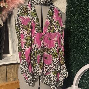 Floral Leopard Print women scarf